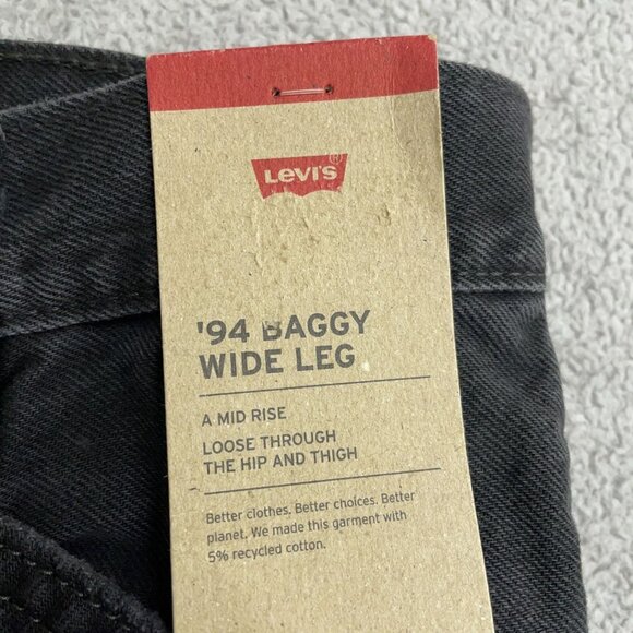 NEW Levi’s ’94 Baggy Wide Leg Jeans Women’s 29 Vintage Insprired Black G1709 - Picture 8 of 12